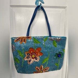 Vintage sequin floral handbag by Christina